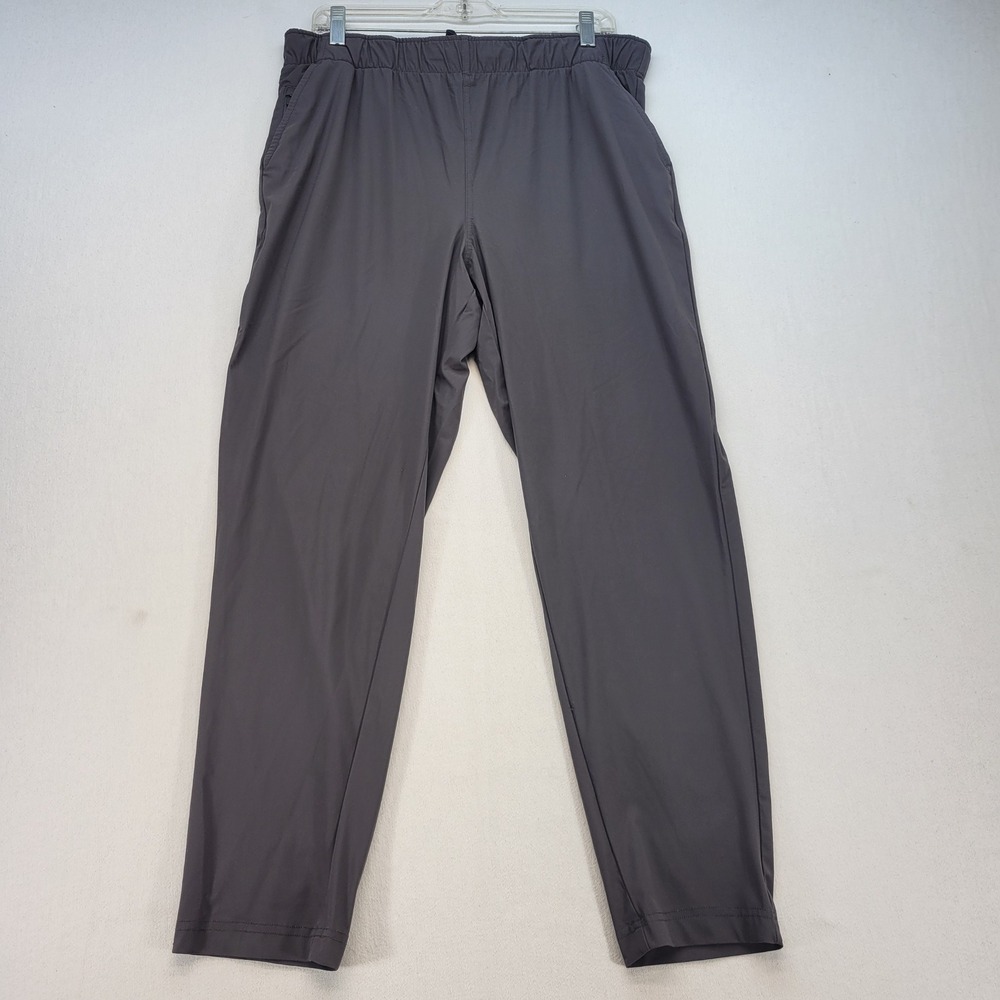 Glacier Performance Pants Mens Large Gray Active Stretch Zipper Pocket 1666185